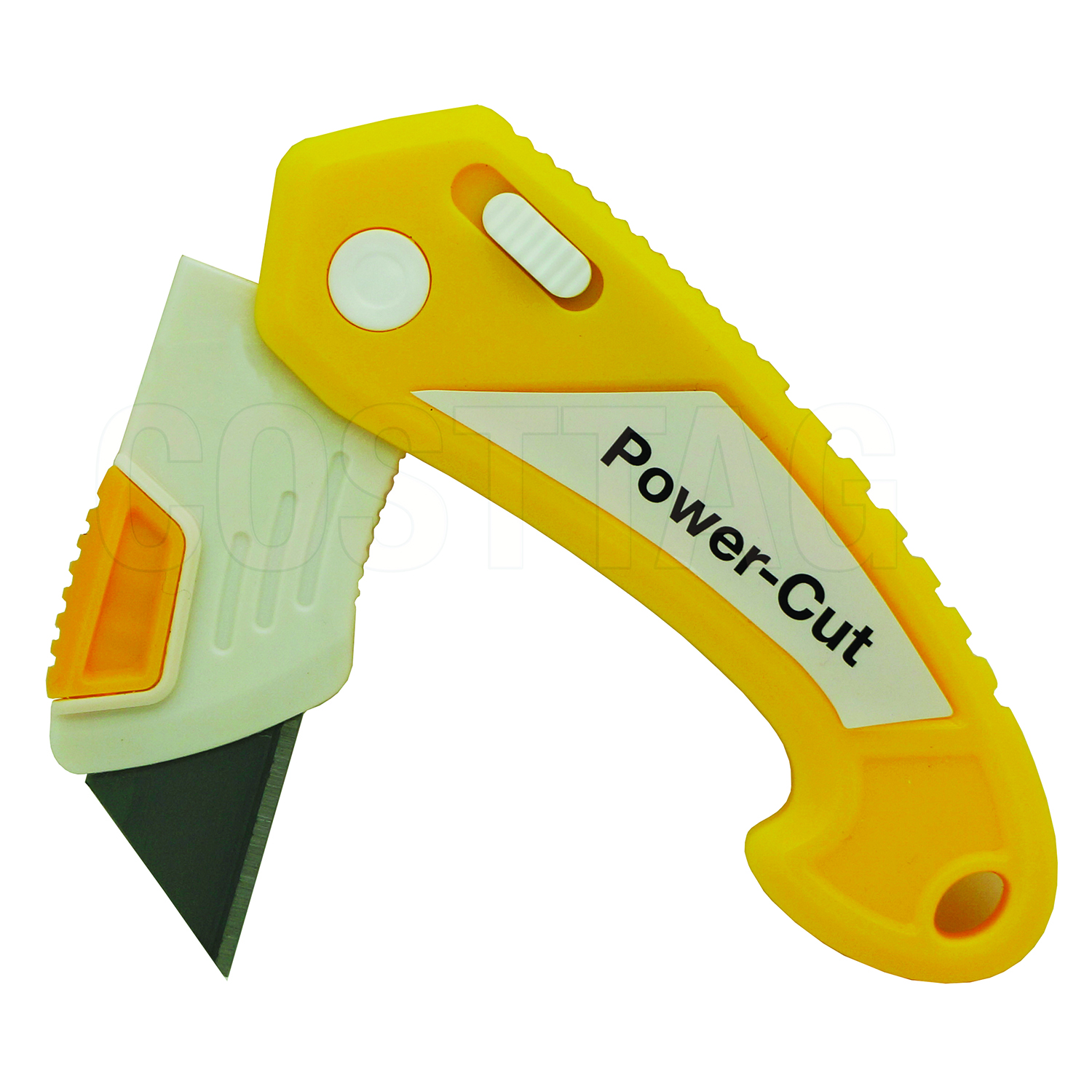 Lightweight Heavy Duty Pocket Knife Retractable Blade ABS Folding Safety Utility Box Cutter with Lock Release - 4 Pack